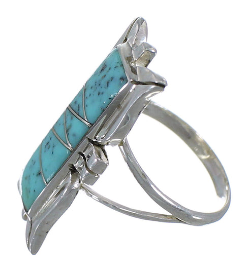 Turquoise Silver Southwestern Ring Size 5-1/2 EX44238